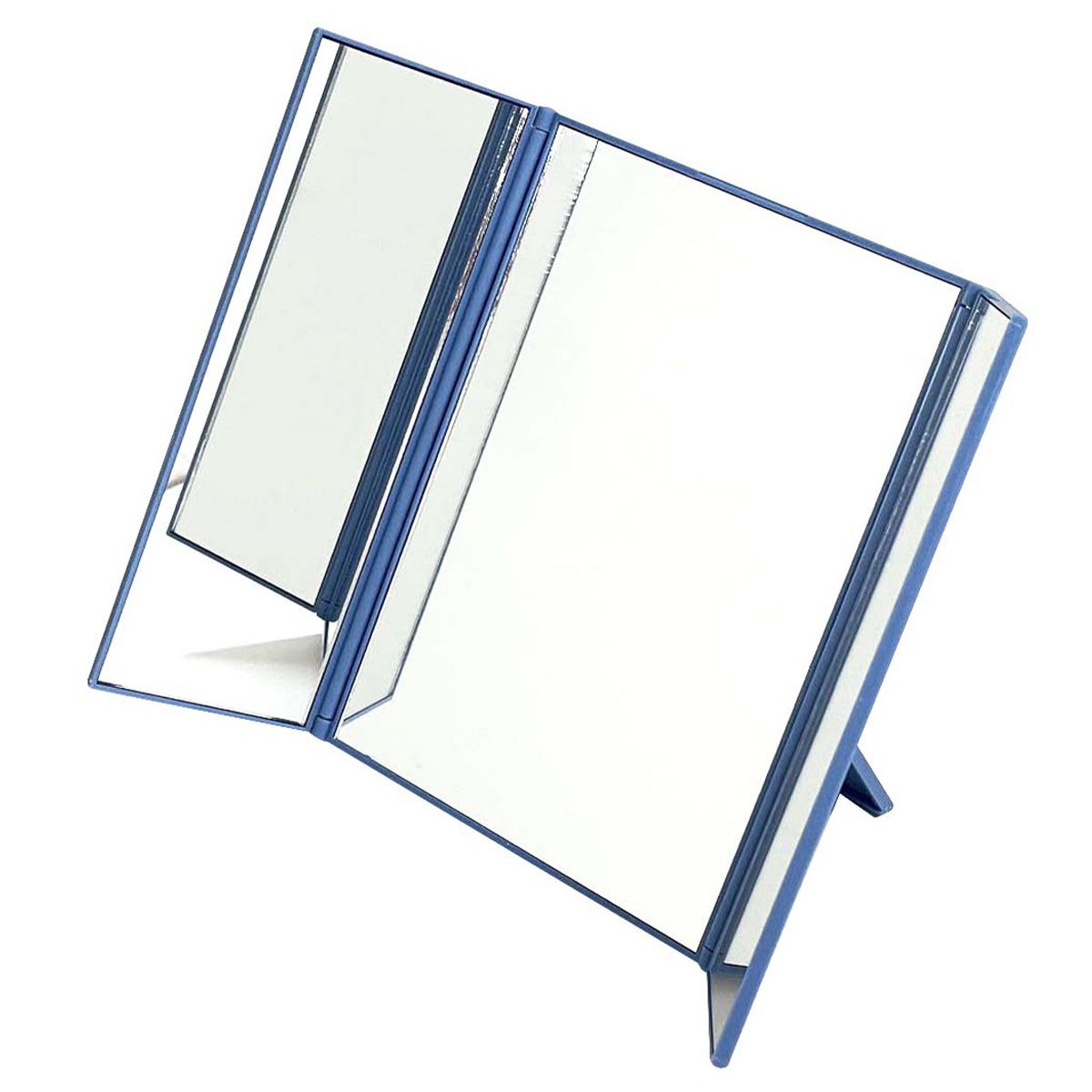 卓上鏡  化粧鏡 三面鏡 メイクミラー Tokinone PB.折りたたみ三面ミラー ブルー 063561