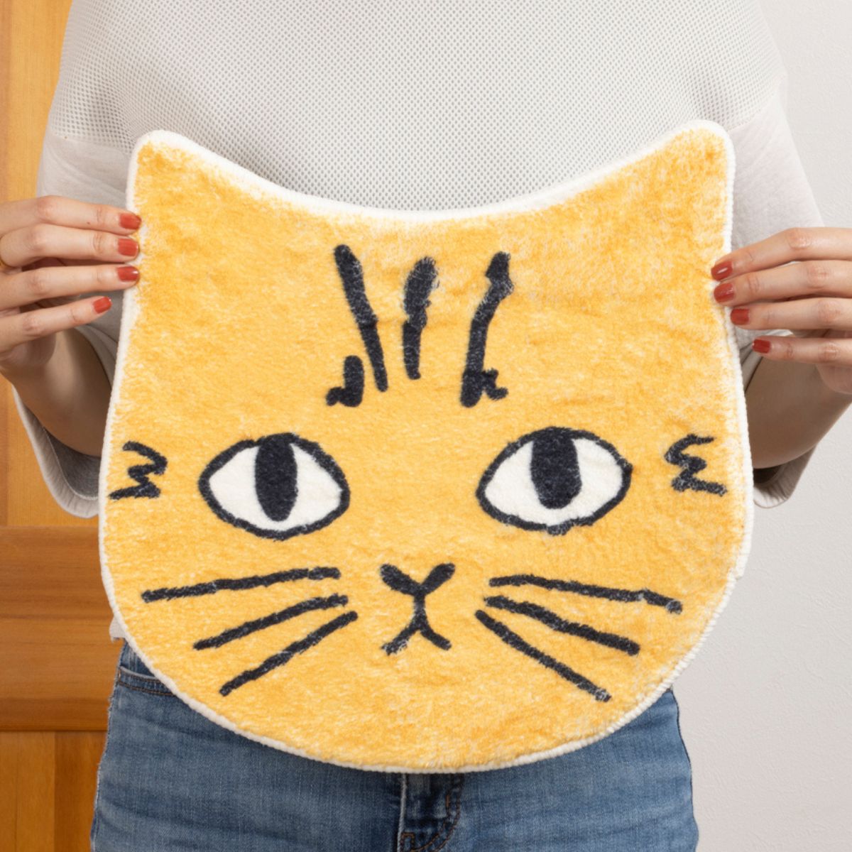 【在庫限り】椅子用クッション Tokinone PB.ねこチェアパッド キジトラ 約35×35cm 065856