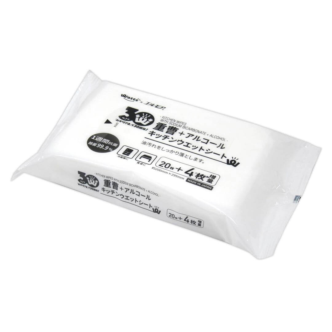 【30周年増量CP】PB.キッチンウェットシート 重曹 20枚+4枚 067222