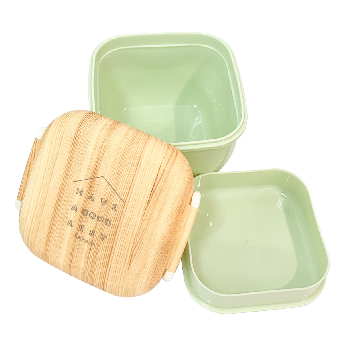 Tokinone PB.バンブープリント丸形ランチボックスMI 068123