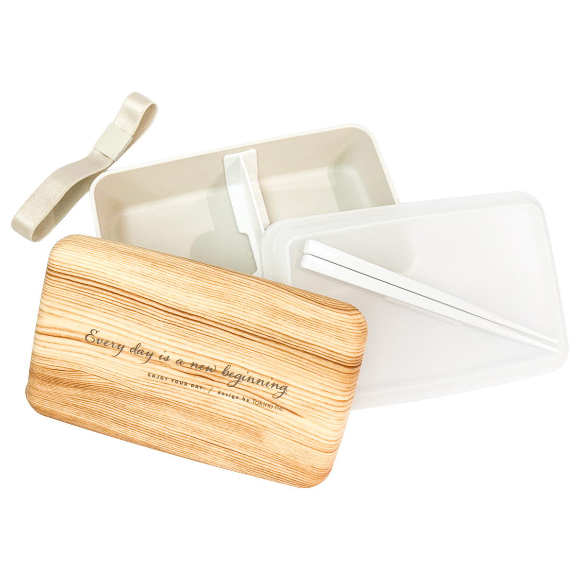 【在庫限り】Tokinone PB.バンブープリントランチBOX　OW 068204
