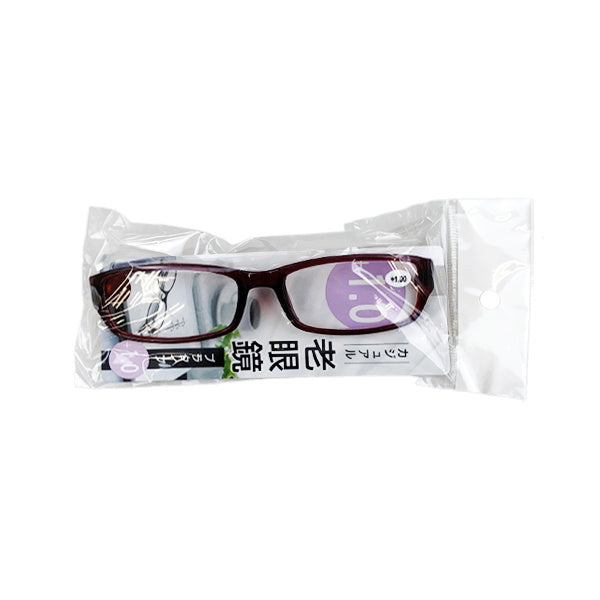 老眼鏡 1.0度 プラスチックフレーム　073564
