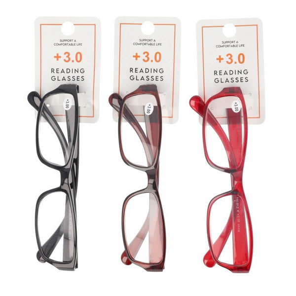 黒のプラスチックフレーム老眼鏡 老眼鏡 3.5度 プラスチックフレーム 073569