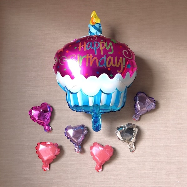 風船 ふうせん アルミバルーン HBDケーキ 　076700