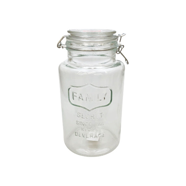 ガラス瓶 キャニスター 食品保存容器 保存ボトル ガラス密閉ボトル 2L　090682