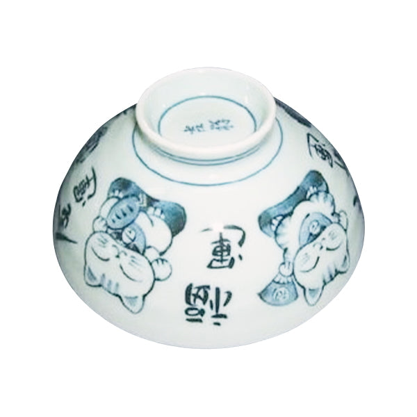【OUTLET】茶碗 お茶わん ごはん茶碗 飯碗 中平 福猫　97670