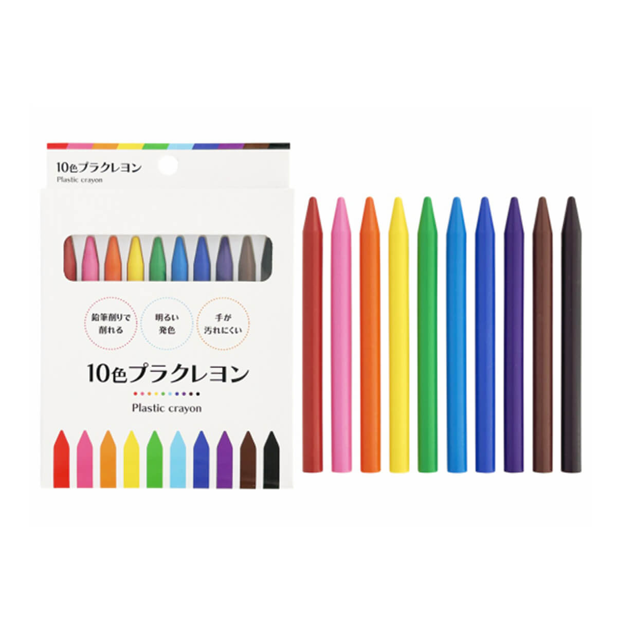 10色プラクレヨン　099572