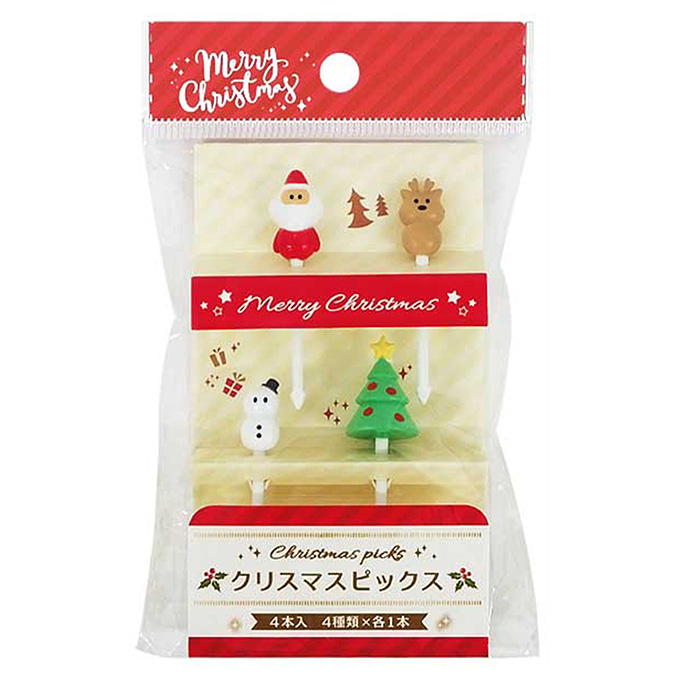 クリスマスピックス4本 300361