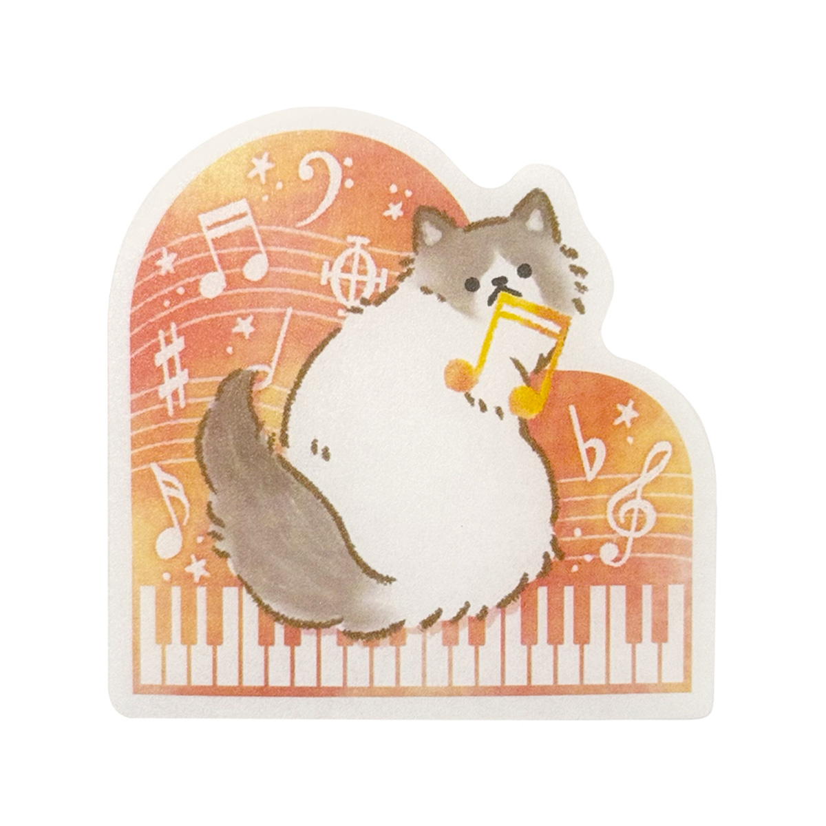 フレークシール 音楽と動物柄 301664