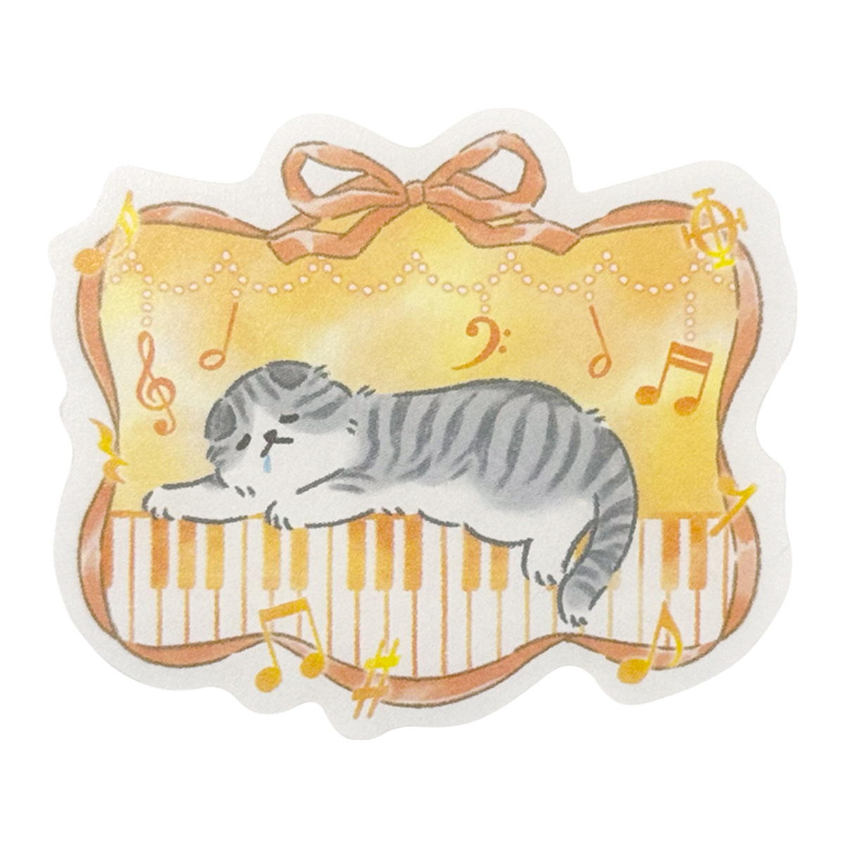 フレークシール 音楽と動物柄 301664