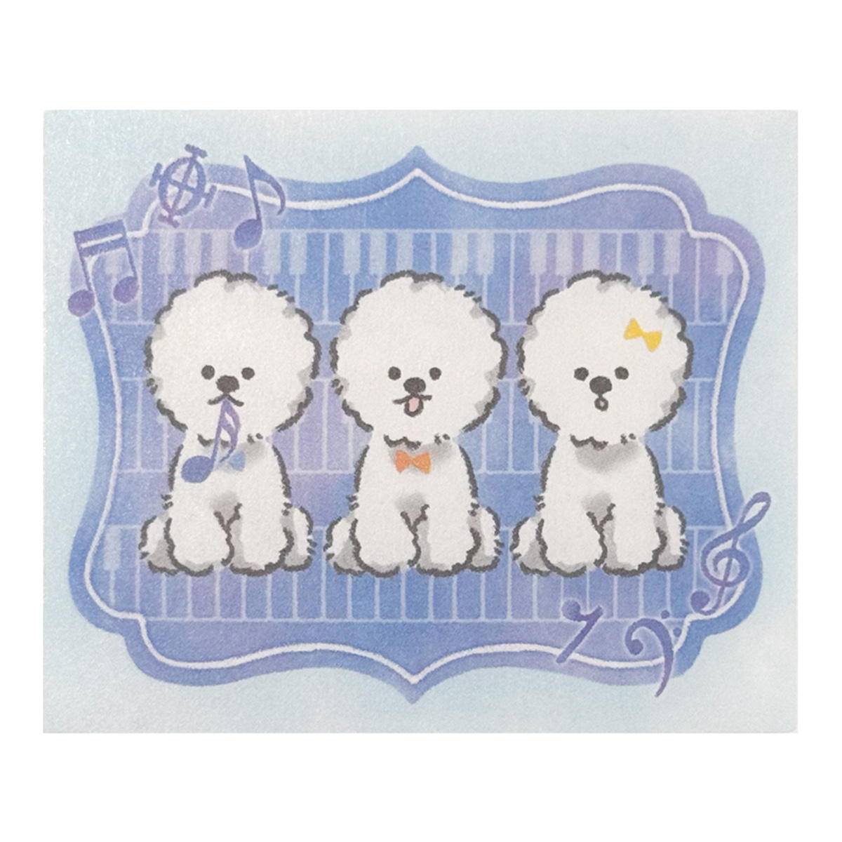 フレークシール 音楽と動物柄 301664