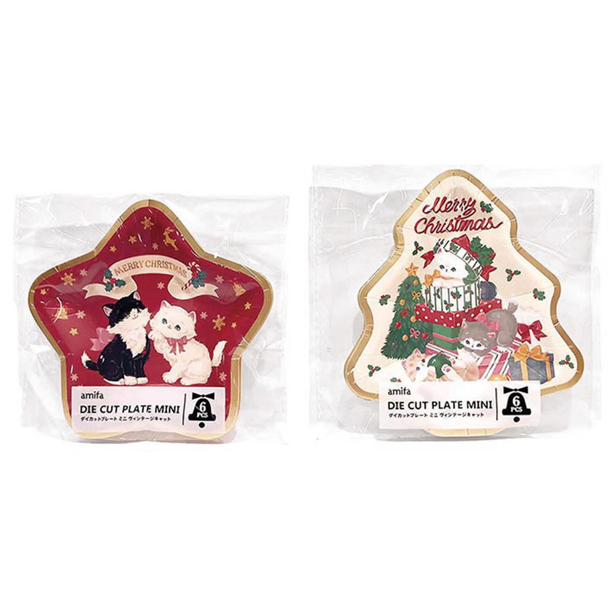 ダイカットプレート ミニ 6P ヴィンテージキャット 302319