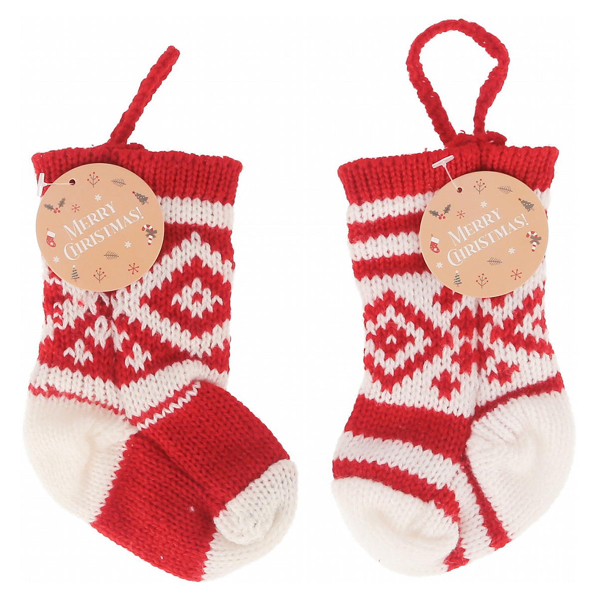 ニットオーナメント ソックス RD 2種 304674