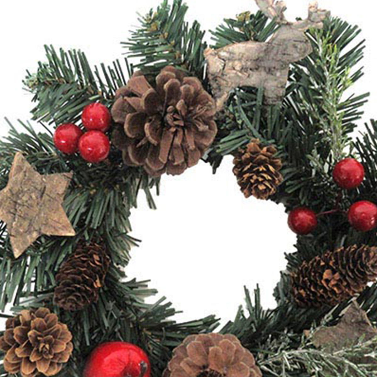 【在庫限り】パインコーン＆ウッドチップリース 305392