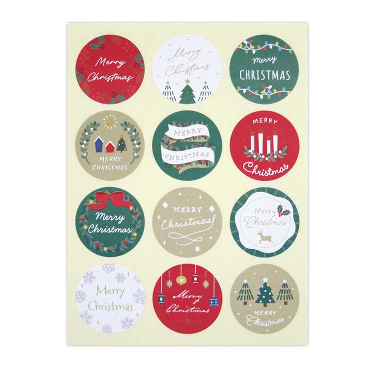 ポイントシール メリークリスマス CB 72片 305492