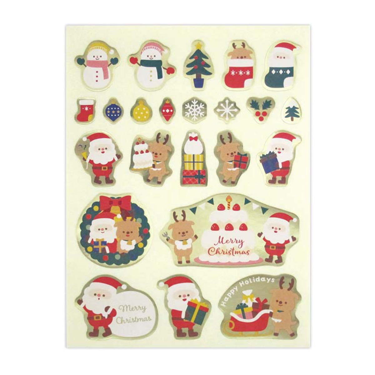 ホイルダイカットシール Xmasパーティー CB 92片 305495