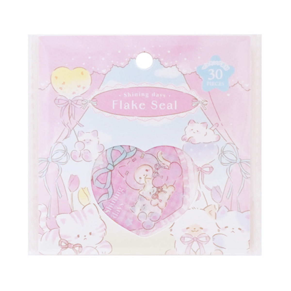 フレークシール ふわふわ猫柄 305595