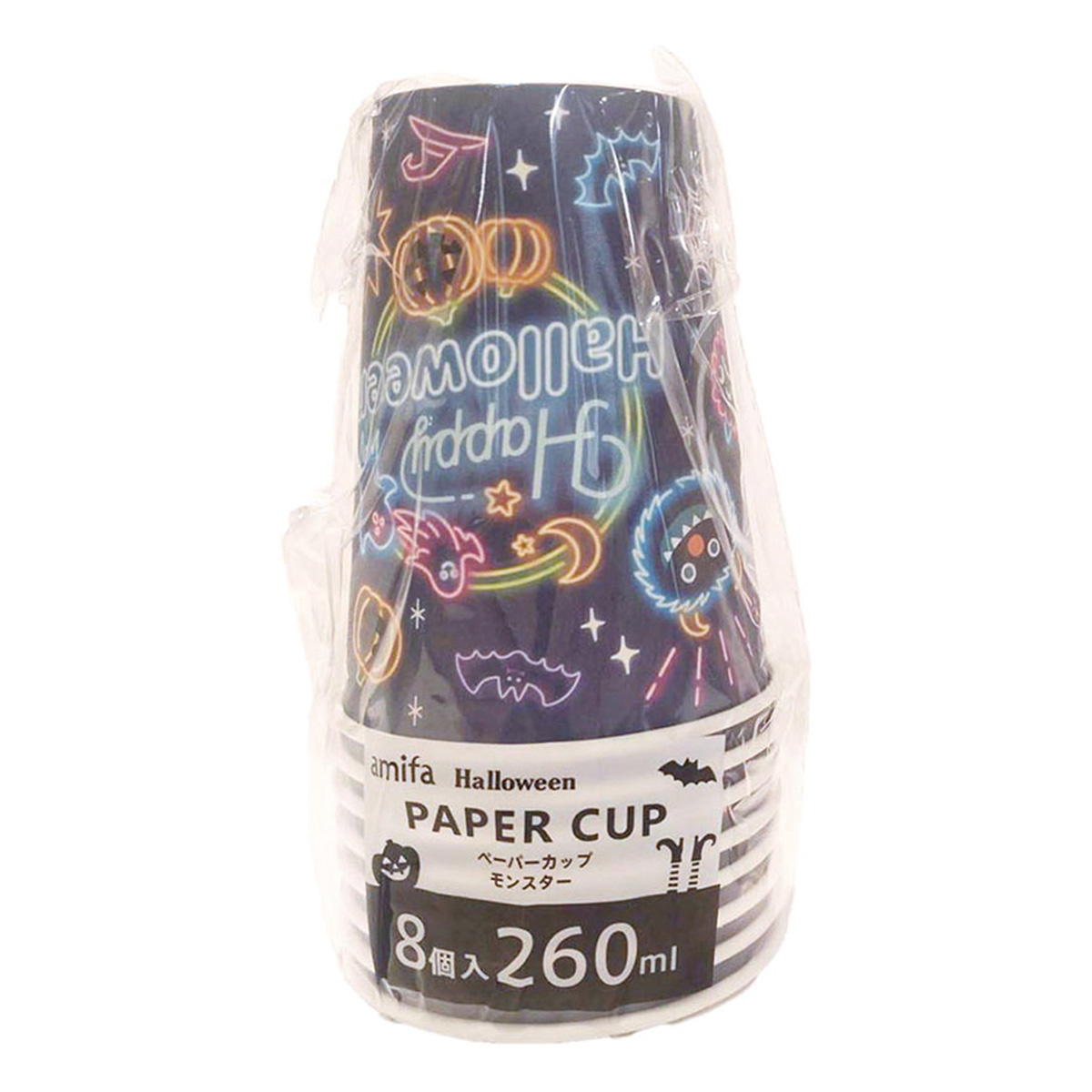 【在庫限り】ペーパーカップ 260ml 8P モンスター 306212