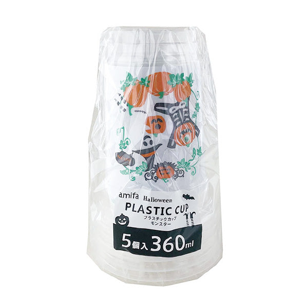 【OUTLET】プラスチックカップ 360ml 5P モンスター　307160