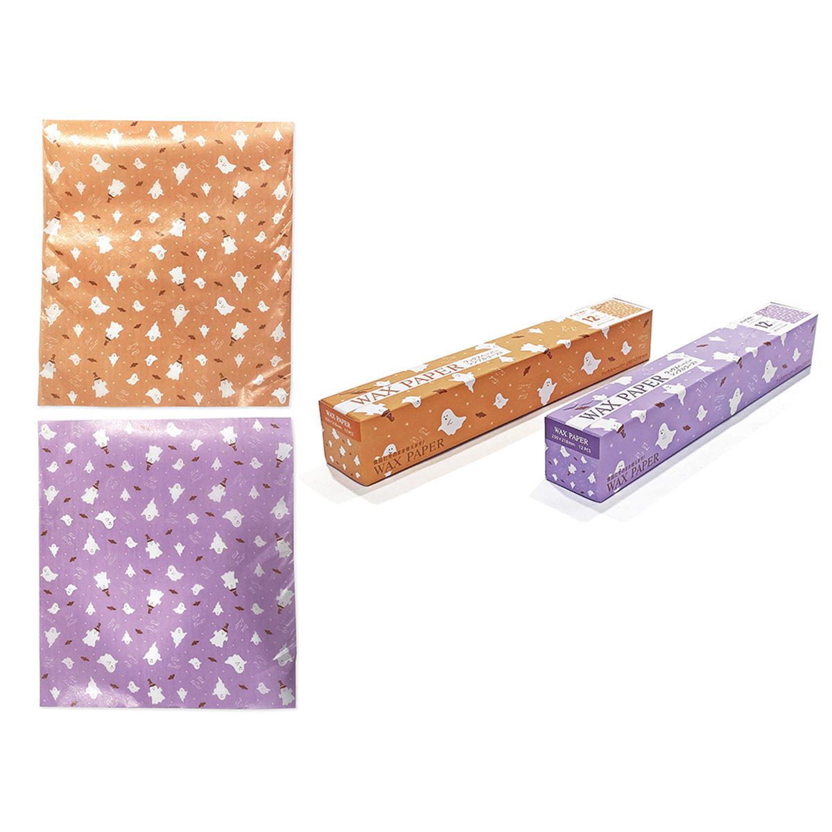 まりページ ワックスペーパー M 12P シンプルゴースト 308044