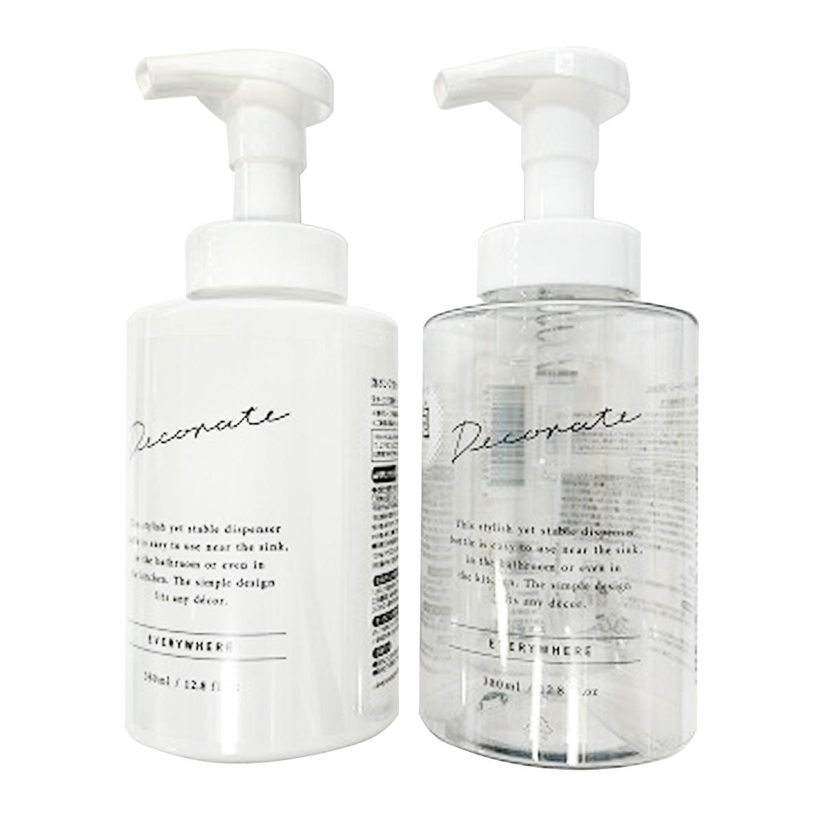 ウォッシュ(380ml)　ポンプ 泡ポンプボトルモノトーン380ml 308104