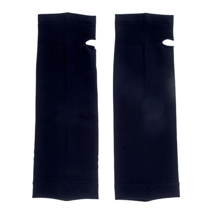 涼感アームカバー指穴有23cm 黒 308452