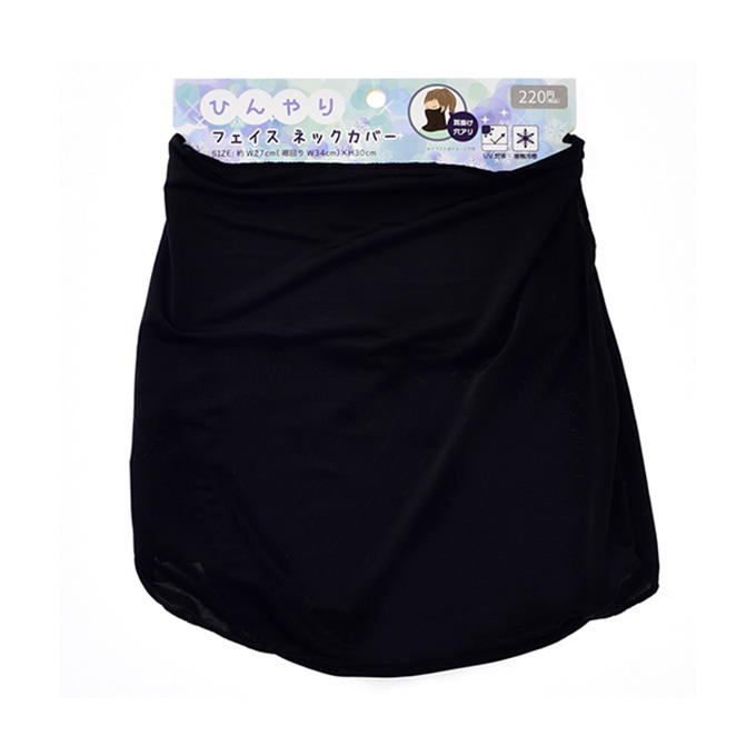 涼感フェイスカバー縫製無地耳穴有 308454