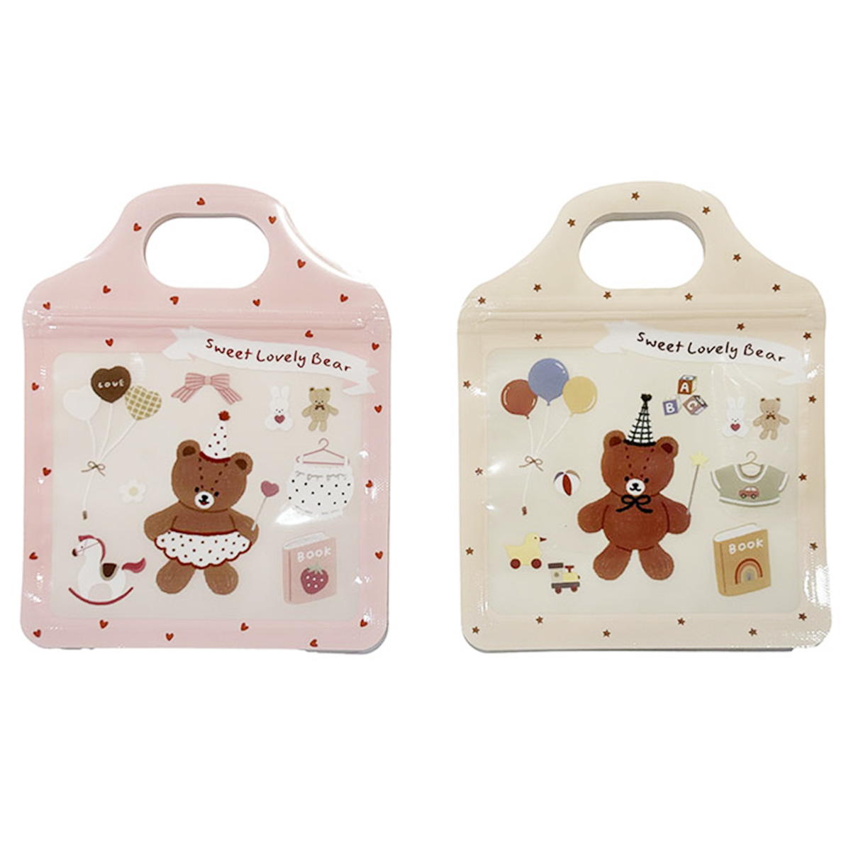 【在庫限り】ダイカットジップバッグ M 4P ベアフレンズ 308945