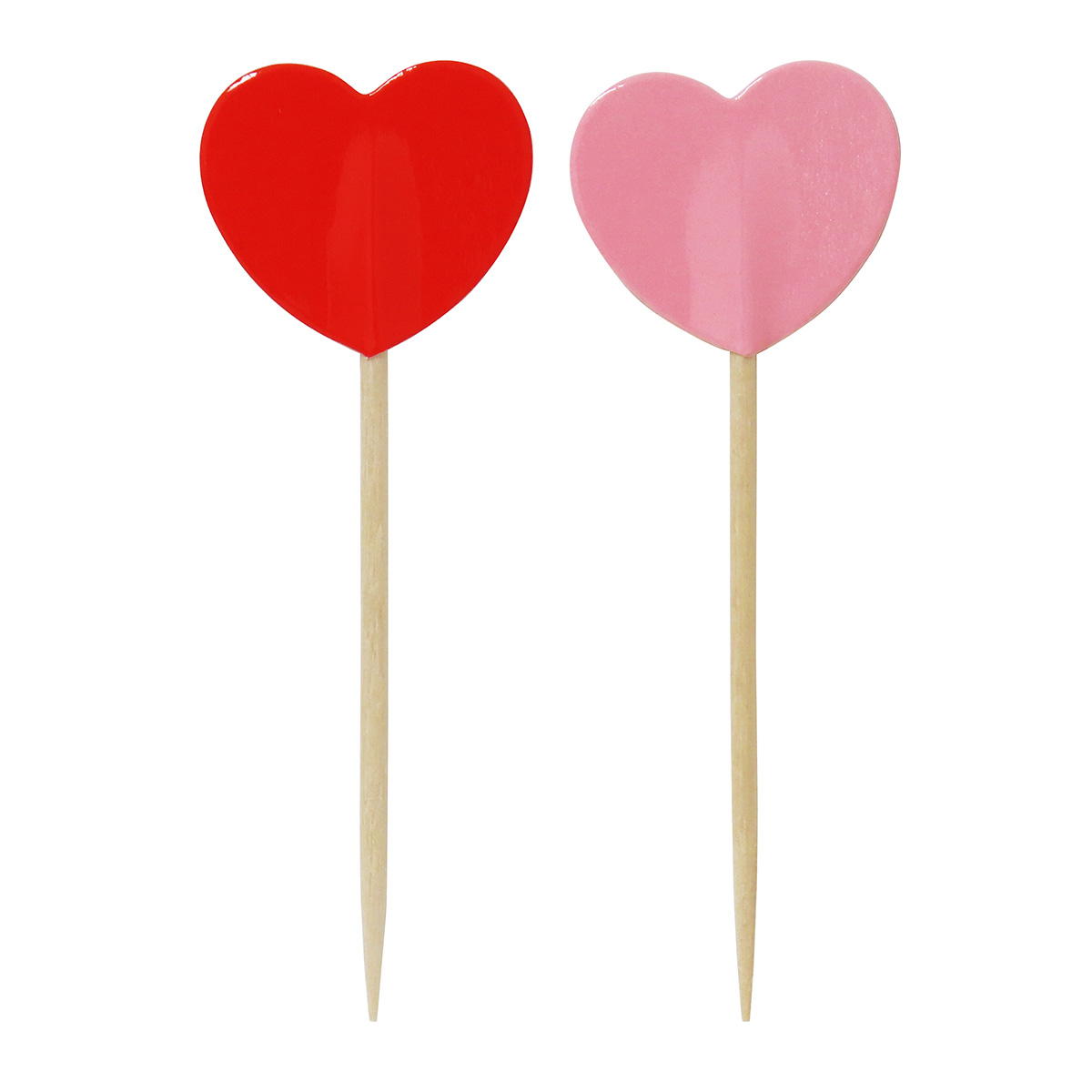 フラッグピックハート型10本 308985