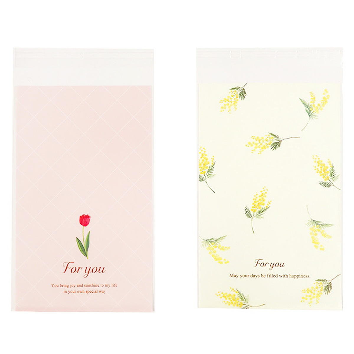 ビニールバッグ 糊付 6P ボタニカルPY 309005