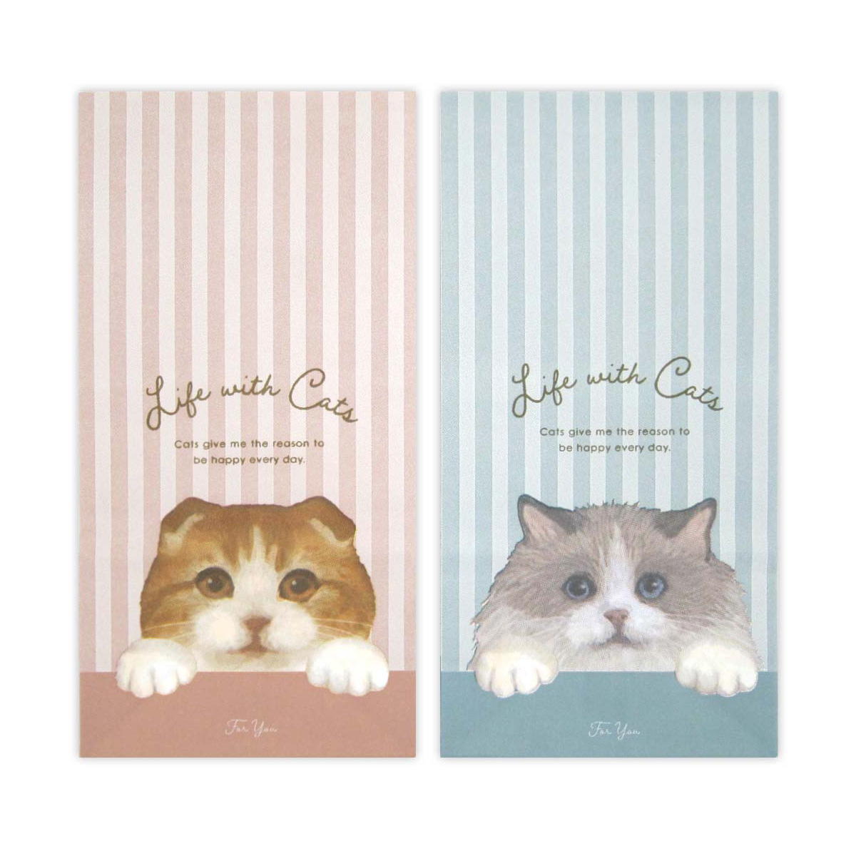 ペーパーバッグ S 猫柄 6枚 309020