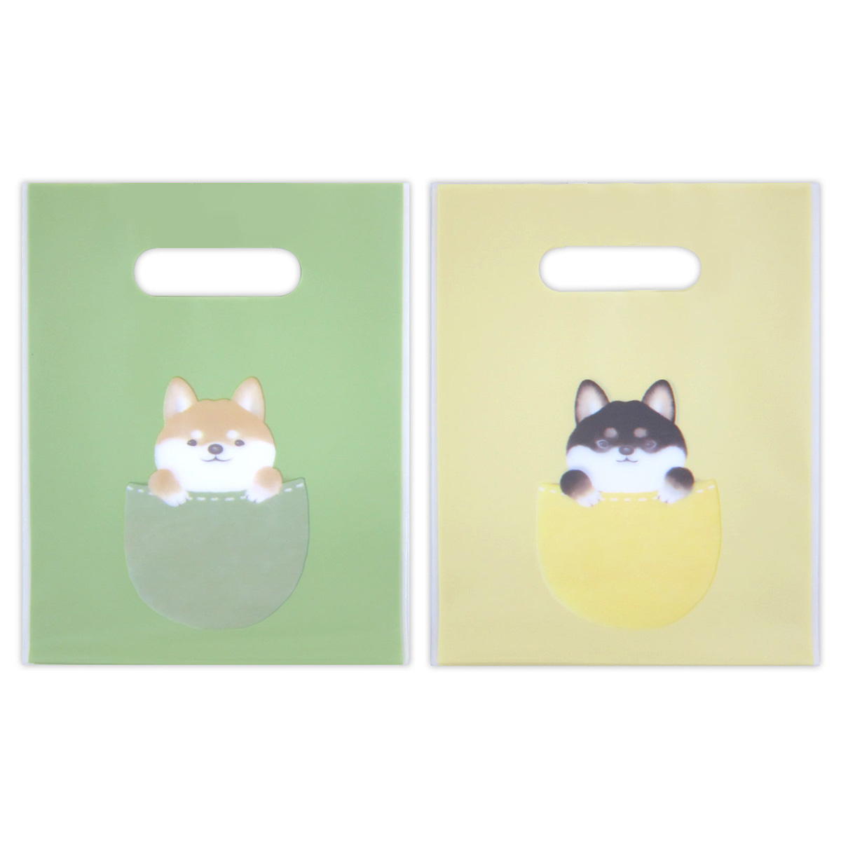 【在庫限り】フロストバッグ 持ち手穴付き 柴犬柄 6枚 309044