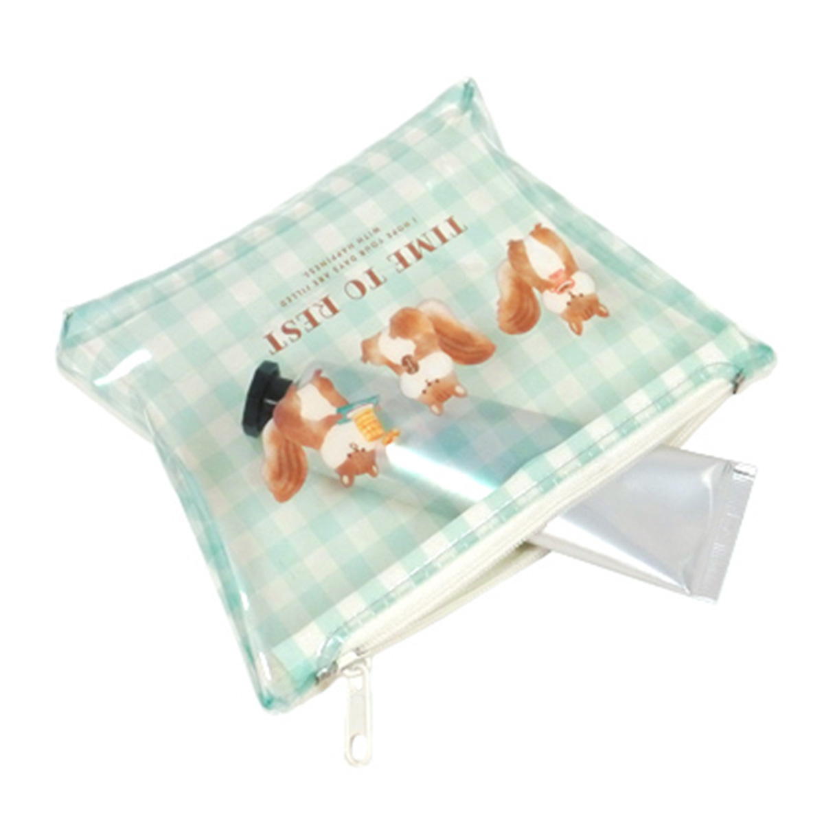 舟形ポーチ リスカフェ柄 309046