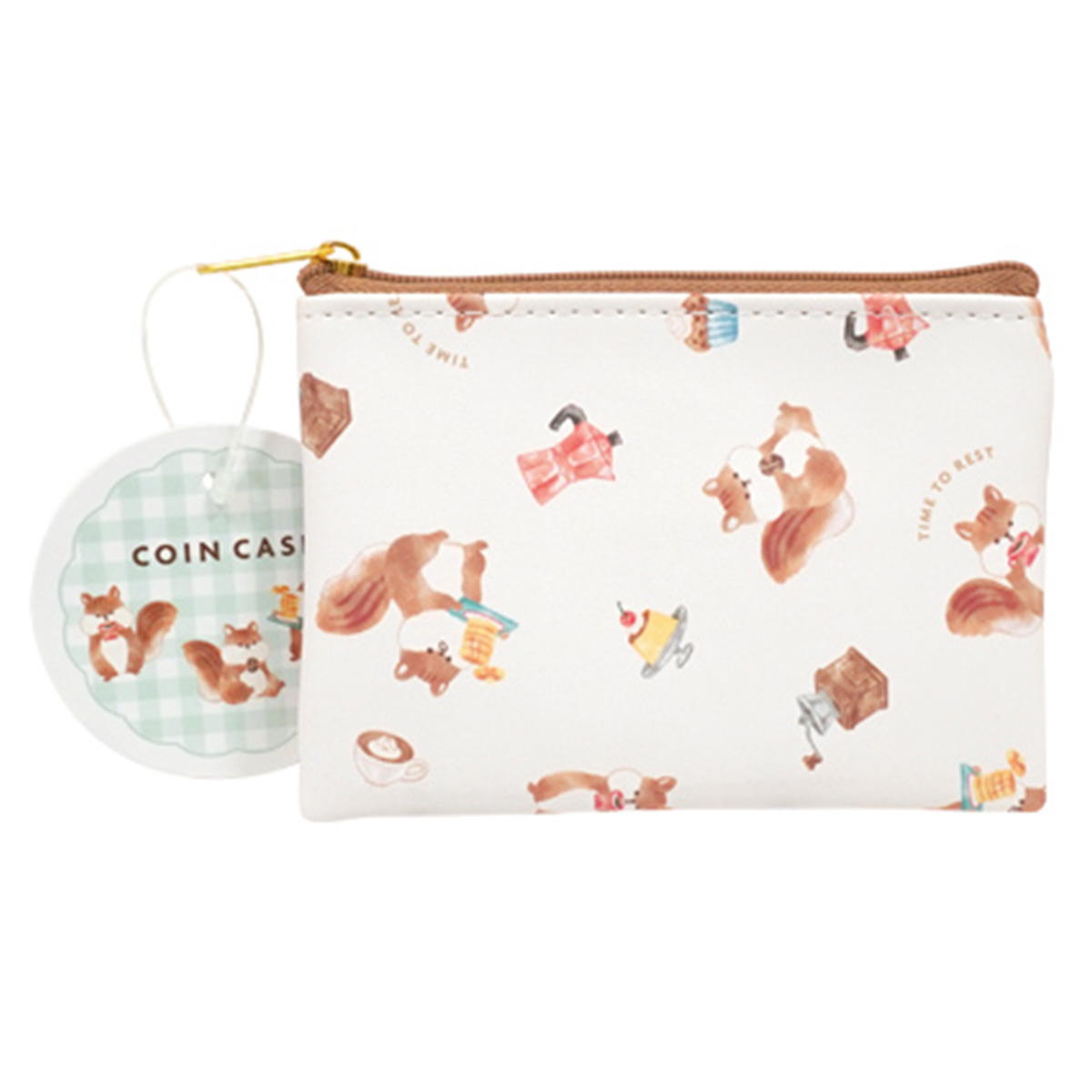 合皮 コインケース リスカフェ柄 309050