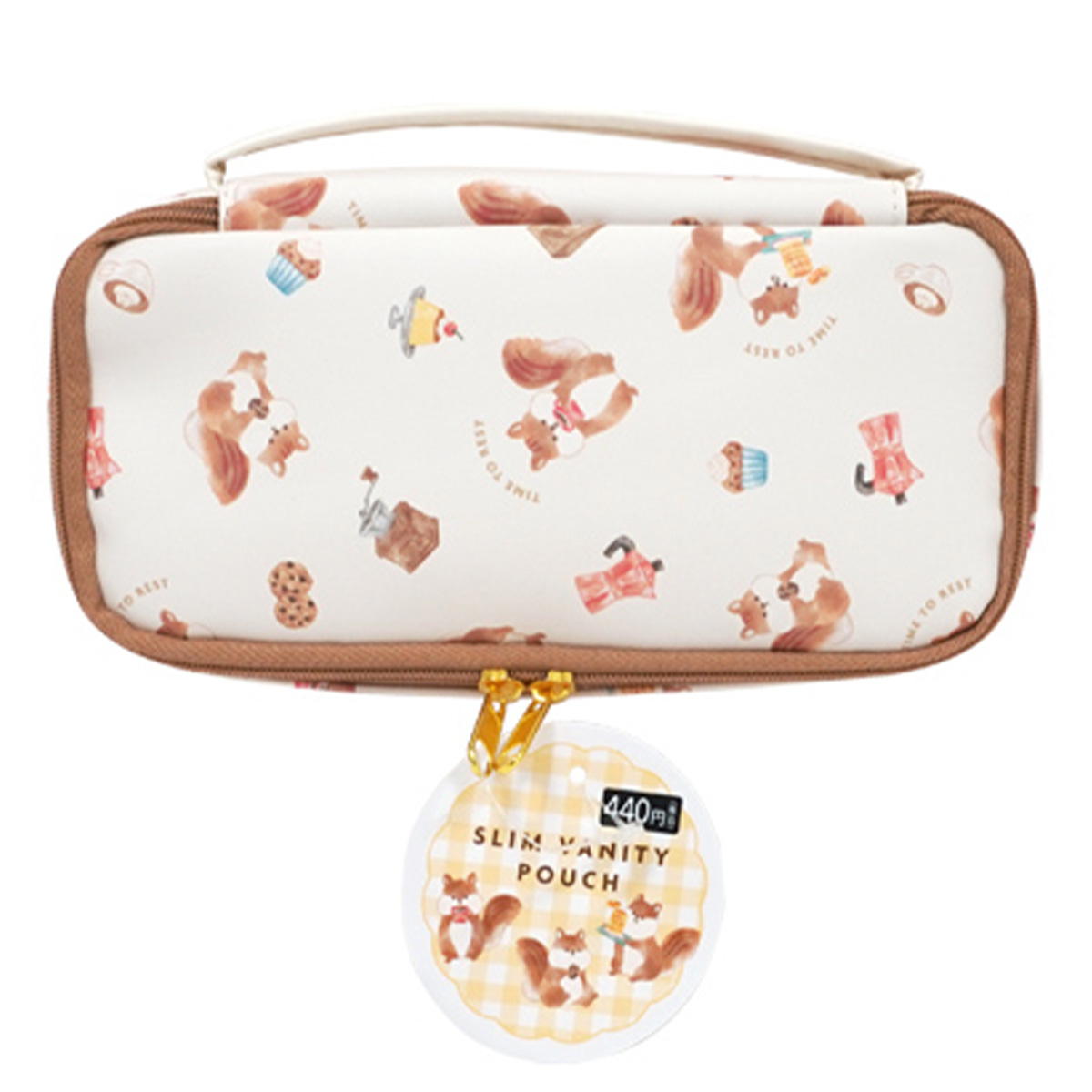 合皮スリムバニティポーチリスカフェ 309052