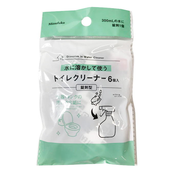 水に溶かして使うトイレクリーナー6個入 錠剤型 309715