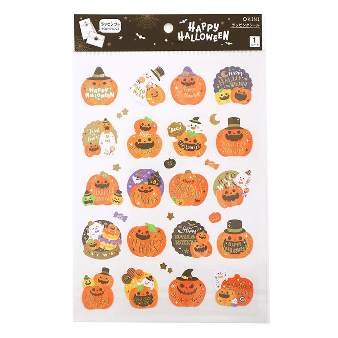 ラッピングシール 箔押し キラキラハロウィン 309913