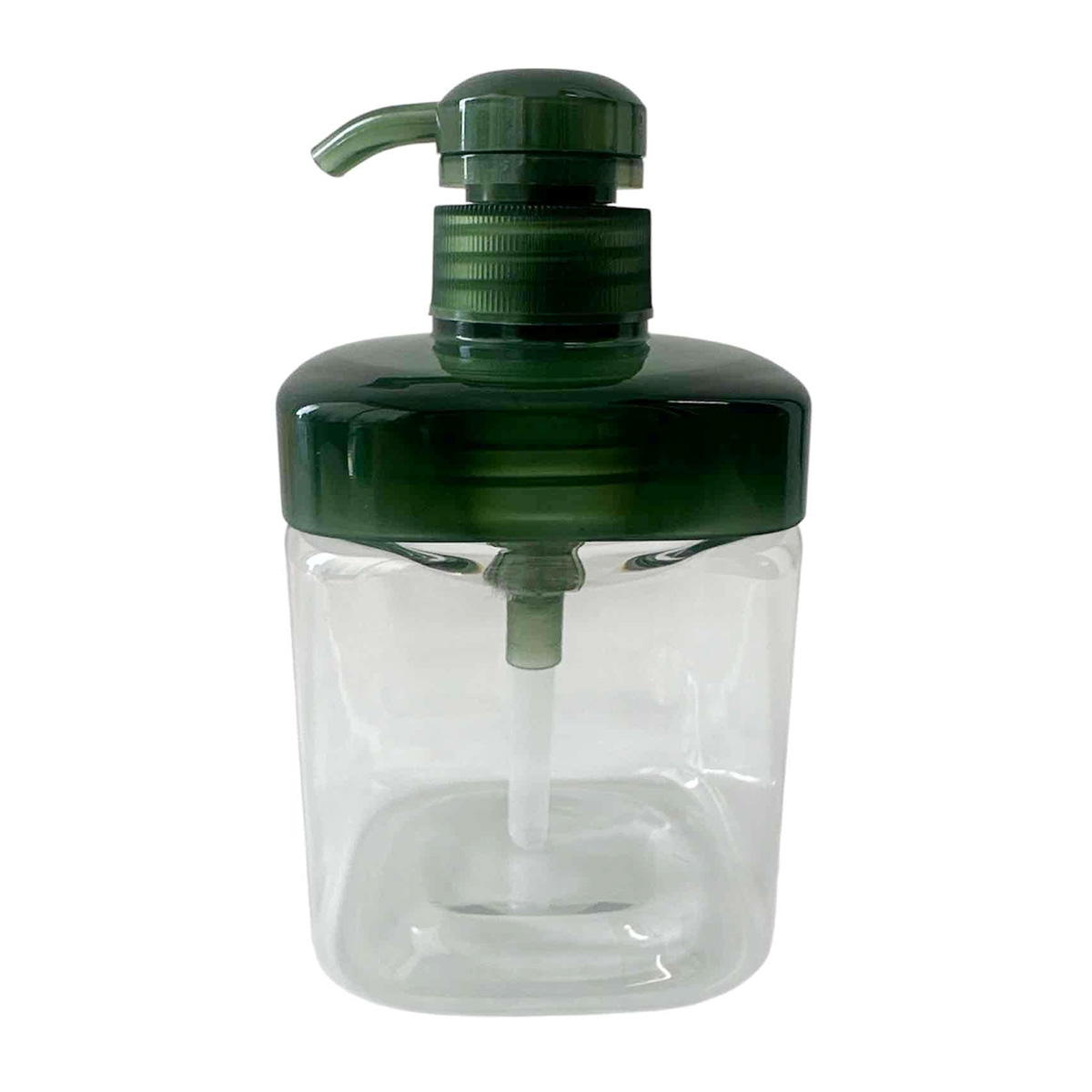 1dp 広口ポンプボトル400ML 角 グリーン 311545