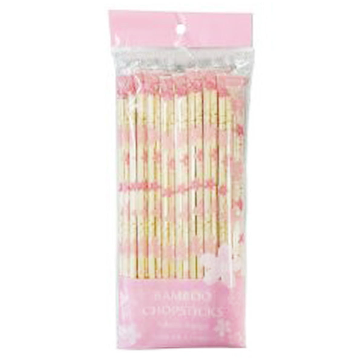 ポリ完封 竹箸 さくら柄 20P 313028