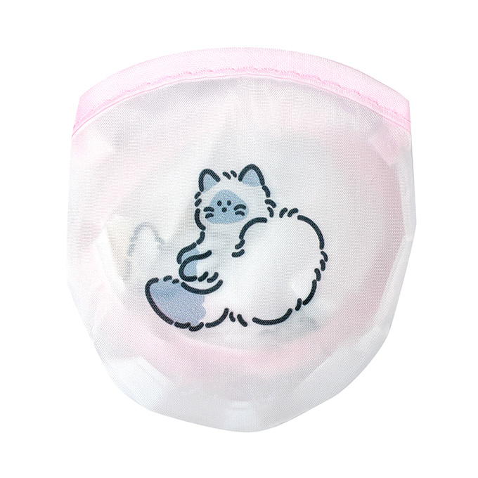 折りたたみうちわ20cm収納袋付 ふわふわ猫 314504