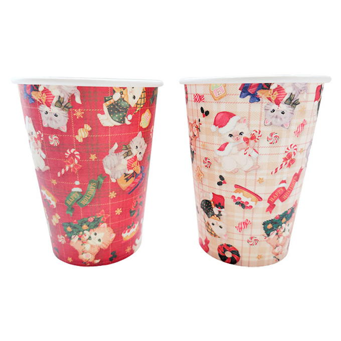 ペーパーカップ 260ml 9P ヴィンテージキャット 315816