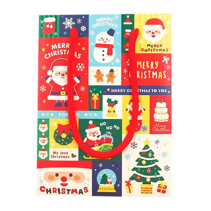手提げバッグ クリスマスタイル 23×17×11cm 315953