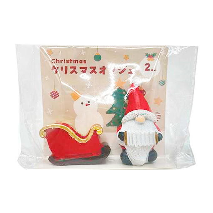 クリスマスミニチュアオブジェ 2個入 316074