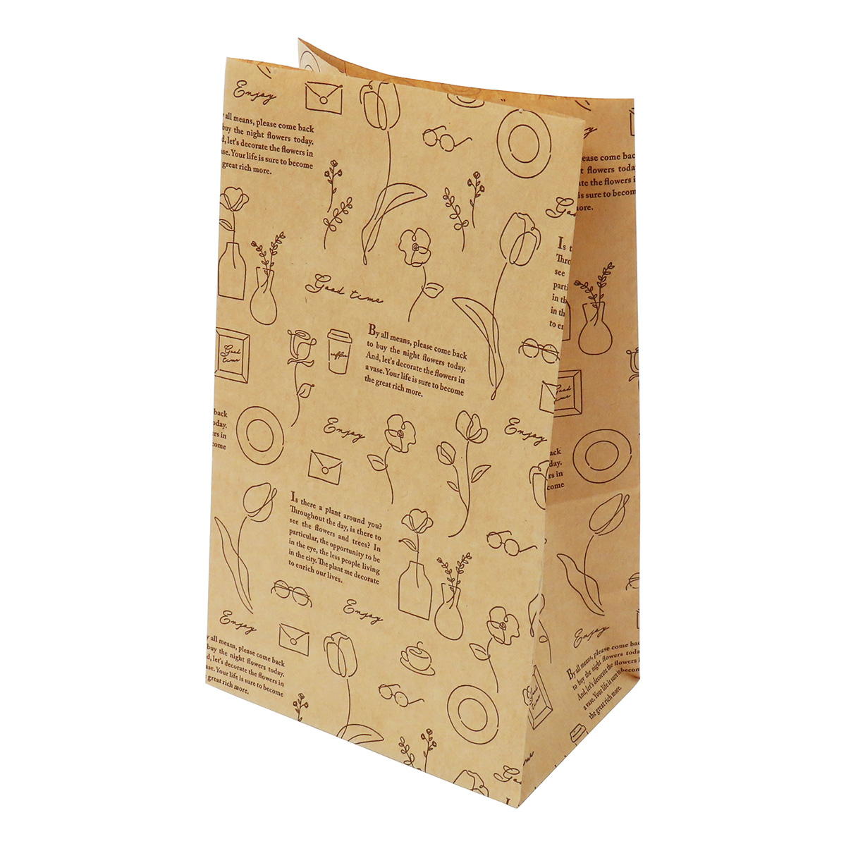 卓上ゴミ袋アートフラワー柄12枚 317502