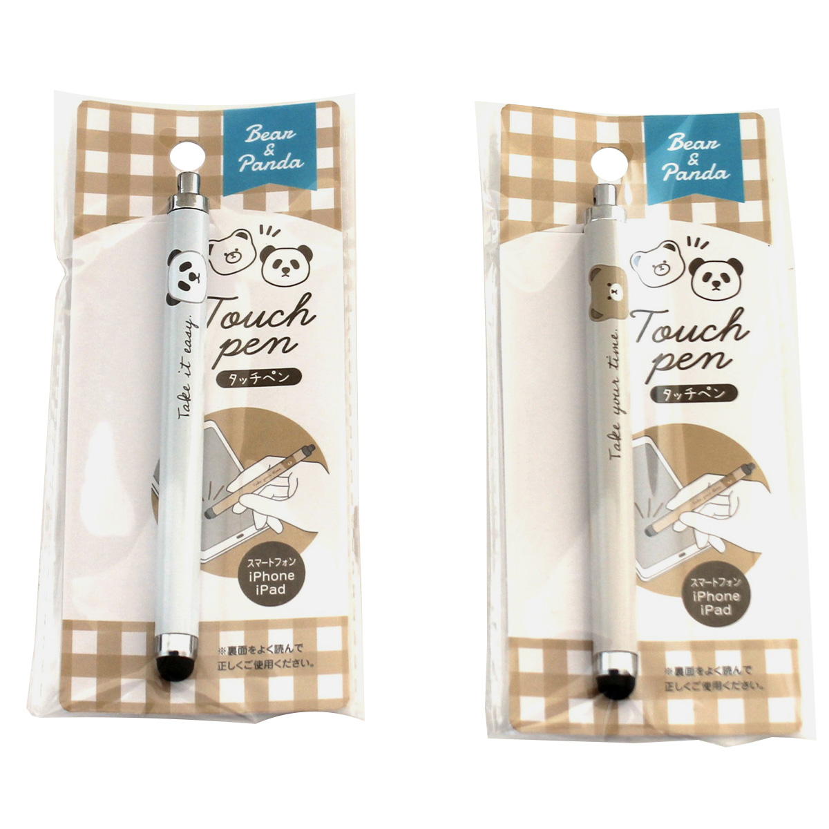 クマ＆パンダタッチペン 319116