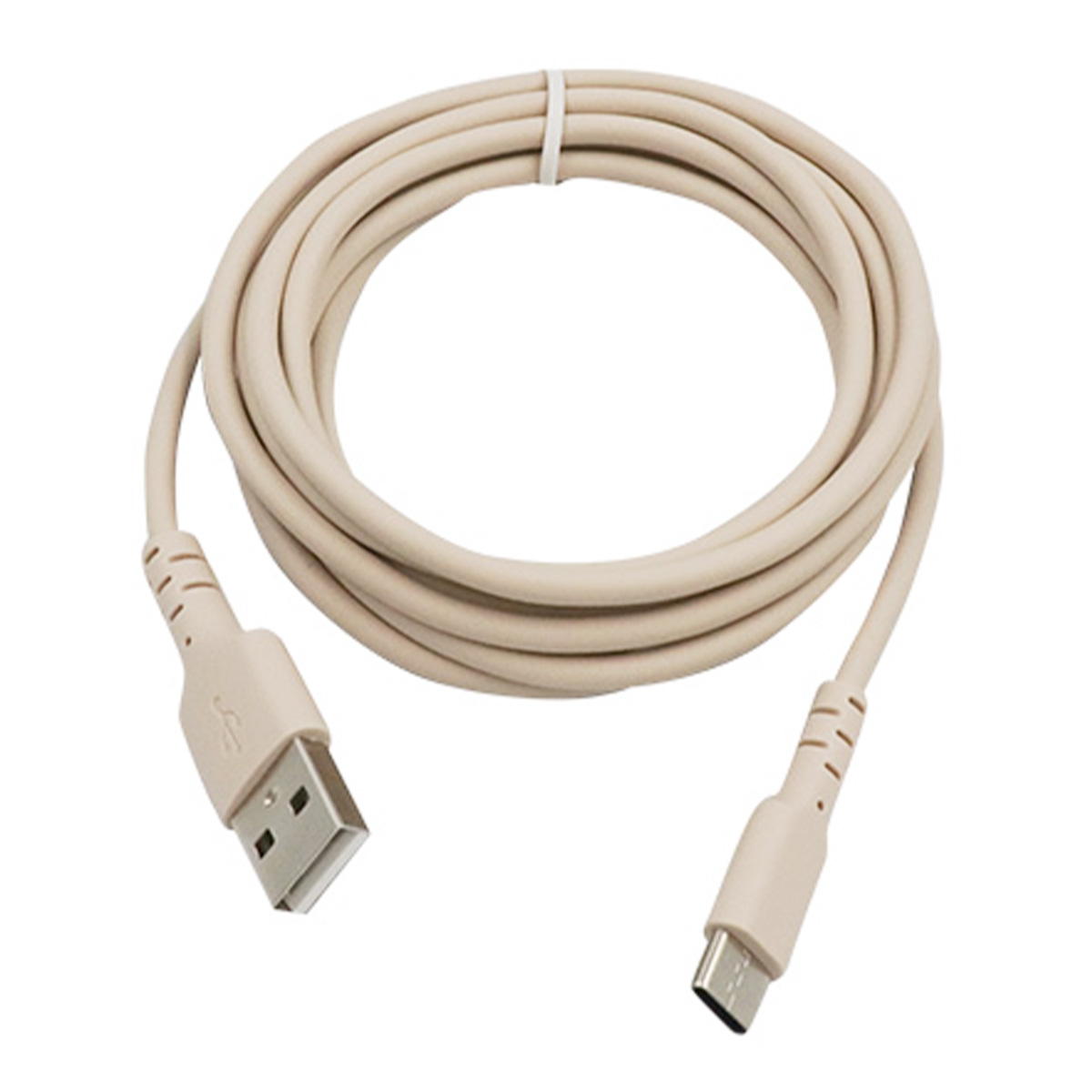 やわらかType-Cケーブル2m オートミール 319213