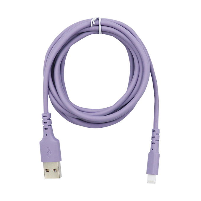 くすみカラー ライトニングケーブル 2m 充電転送 PL 319285