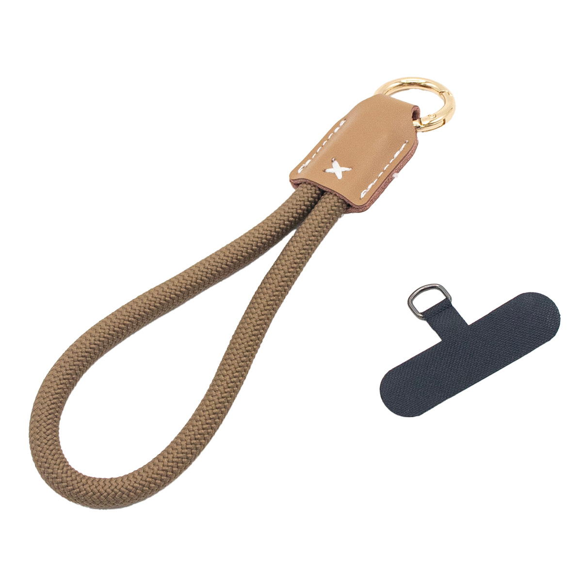 スマホケース用本革ハンドストラップ キャメル 319309