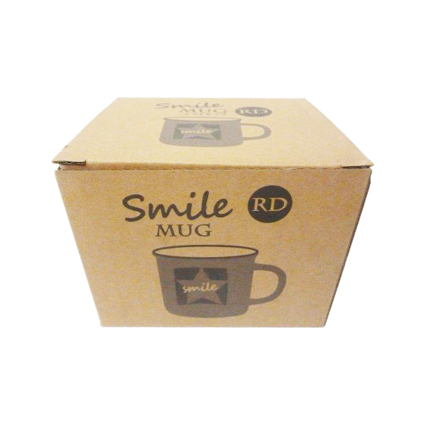 【OUTLET】マグカップ 陶器 smileマグ レッド 箱入り 95×125×85mm　320544