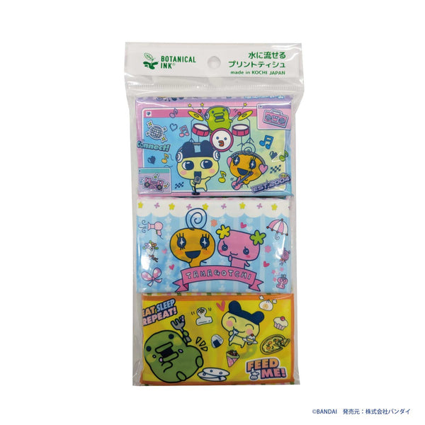 OUTLET】ポケットティッシュ3P たまごっち 322692